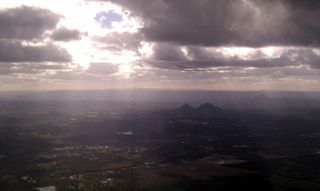 view from QA as the clouds closed in on Kevin Rodda's hangar fligh